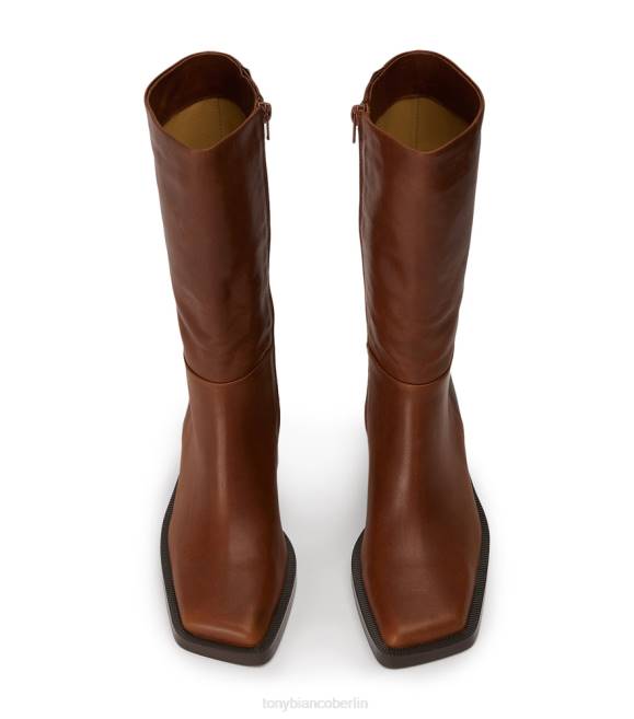 kniehohe Stiefel| de Tony Bianco Frauen Prestige-Kalbsstiefel Cognac 4624460